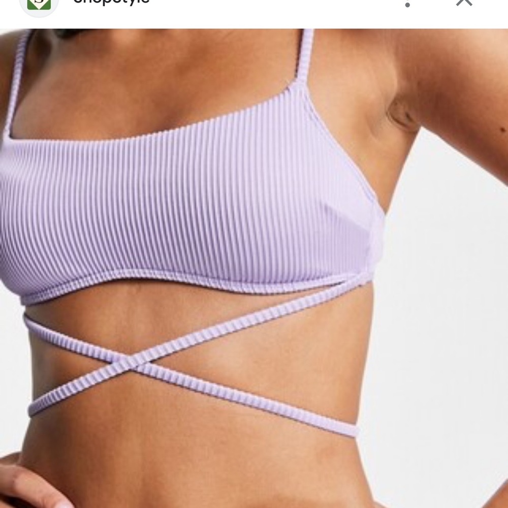 Hollister Wrap around bikini top Blue Size XS
